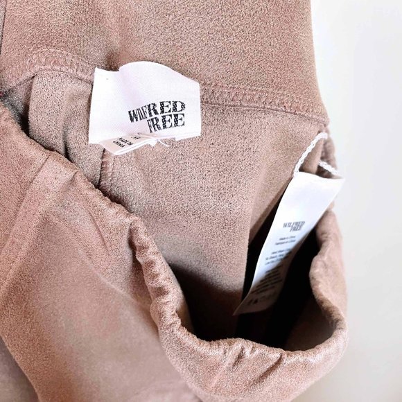 wilfred free daria faux suede tan leggings medium - Picture 7 of 9